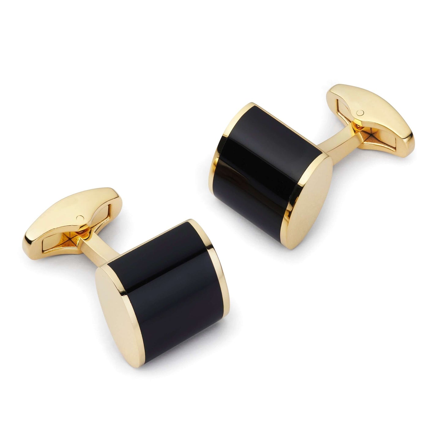 Neo Onyx Cufflinks In Gold
