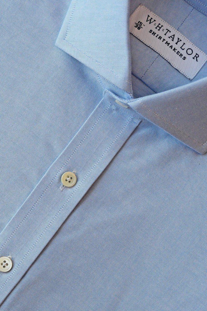 Pack of Three Plain Blue Oxford Weave Ladies Bespoke Shirt - whtshirtmakers.com